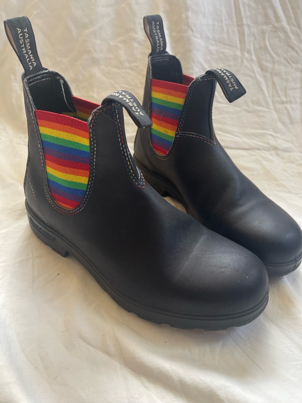 Blundstone Rainbow Black Chelsea Boots women’s originals size 9 AU 6